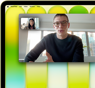 MacBook Neo, สีซิตรัส, วิดีโอคอลบนหน้าจอ, คุณสมบัติจัดให้อยู่ตรงกลางช่วยจัดให้ผู้ใช้อยู่กลางเฟรมเสมอ